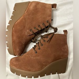 Diba Suede Wedge Booties